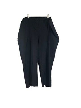 Lane Bryant Womens Cropped Pants Black Size 24 Rayon Blend Straight Leg Pre-Owne